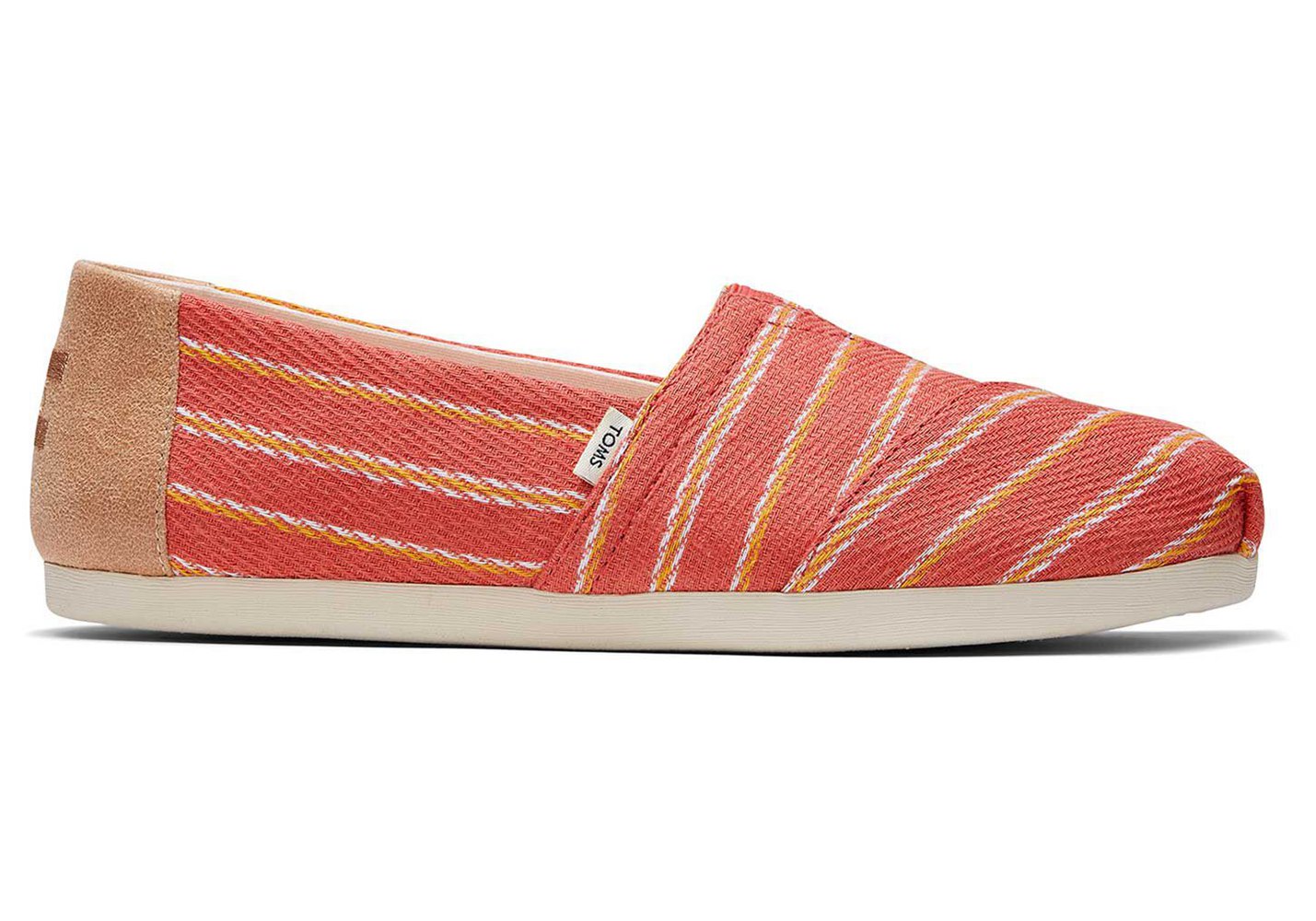 Toms Espadryle Damskie Pomarańczowe - Alpargata Textured Stripe - 93TMSYQXL